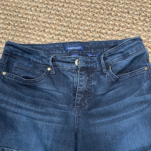Bandolino navy jeans - brand Mandie. Size 8p. Stitching on back pockets. - Picture 3 of 6